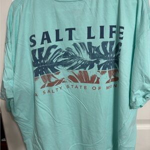 Salt Life Men's Teal Tropical Short Sleeve Tee